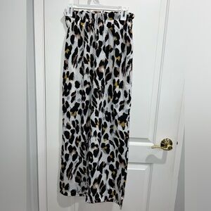 Paper bag leopard pants